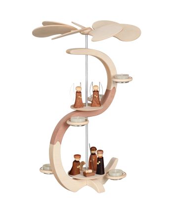 Pyramide S-Form, 2 Etagen, Christi Geburt und Engel