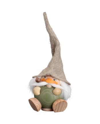 Kugelräucherfigur - Waldzwerg moosgrün