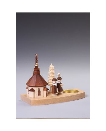 Teelichthalter - Seiffener Kirche mit Kurrende