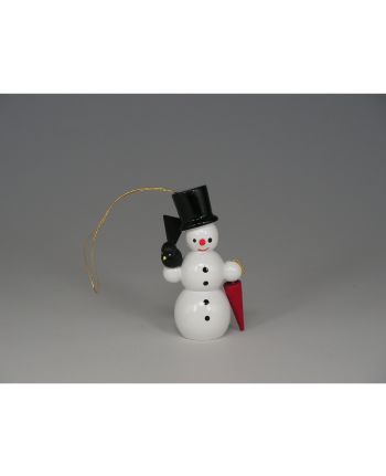 Christbaumschmuck - Schneemann mit geschlossenem Schirm