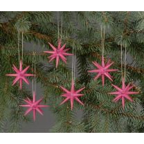 Christbaumschmuck - kleine Weihnachtssterne - pink