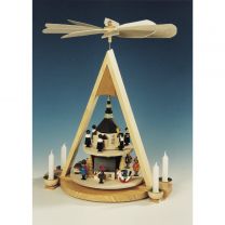 Pyramide mit Seiffener Weihnacht, 2-stöckig
