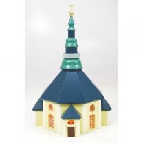 Seiffener Kirche 15 cm - für Innenbeleuchtung bunt