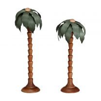 Palmen, grün - 2 Stück, Höhe: 11cm und 14cm